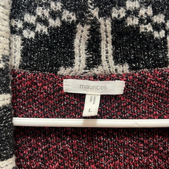 Maurice’s Women’s Fair Isle Shawl Cardigan Size Large - Picture 2 of 6